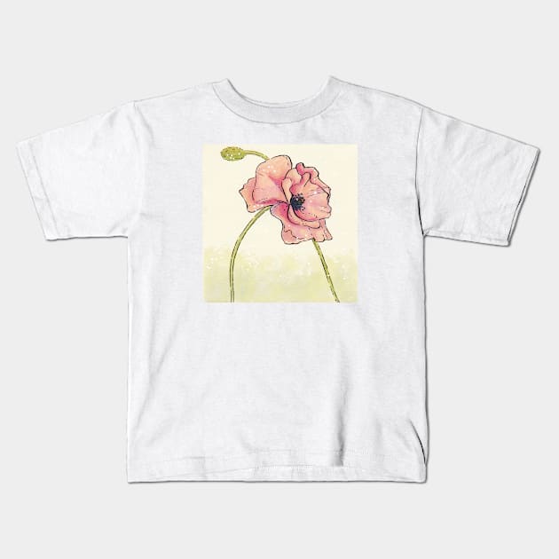 Pastel poppy Kids T-Shirt by iisjah